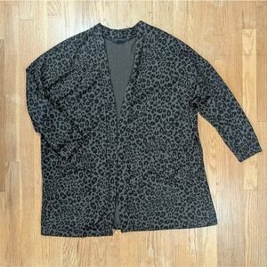 Sanctuary Charcoal Leopard Cardigan